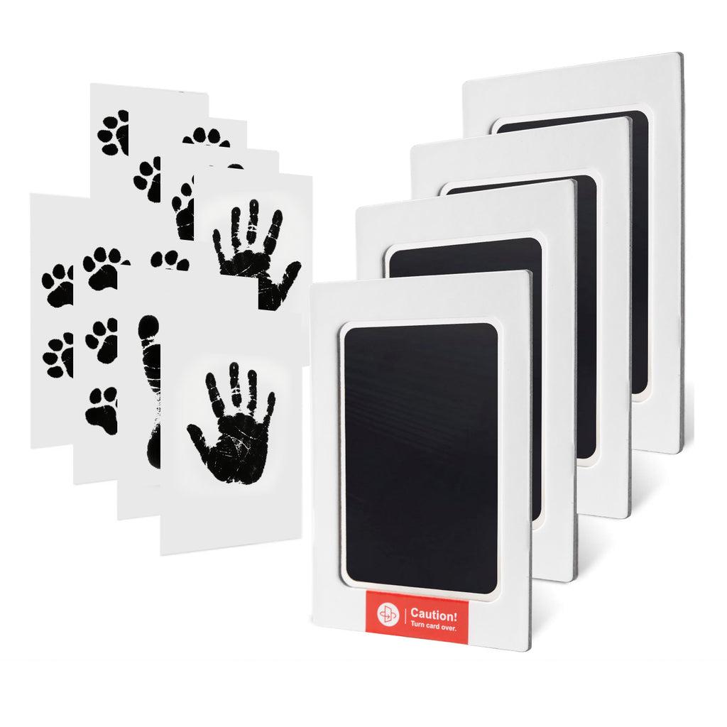 YIMORNY 8-Pack Imprint Cards & 4 Hand and Footprint Kit Baby Footprint Kit- Ink Pad for Baby Hand and Footprints-Pet Paw Print Kit Baby Foot Printing Kit Footprint Kit Baby Handprint Kit Inkless Print Kit Clean Touch Ink Pad