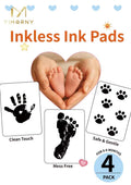 YIMORNY 8-Pack Imprint Cards & 4 Hand and Footprint Kit Baby Footprint Kit- Ink Pad for Baby Hand and Footprints-Pet Paw Print Kit Baby Foot Printing Kit Footprint Kit Baby Handprint Kit Inkless Print Kit Clean Touch Ink Pad